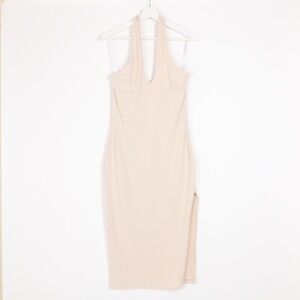 Lulus Ribbed Halter Neck Bodycon Dress